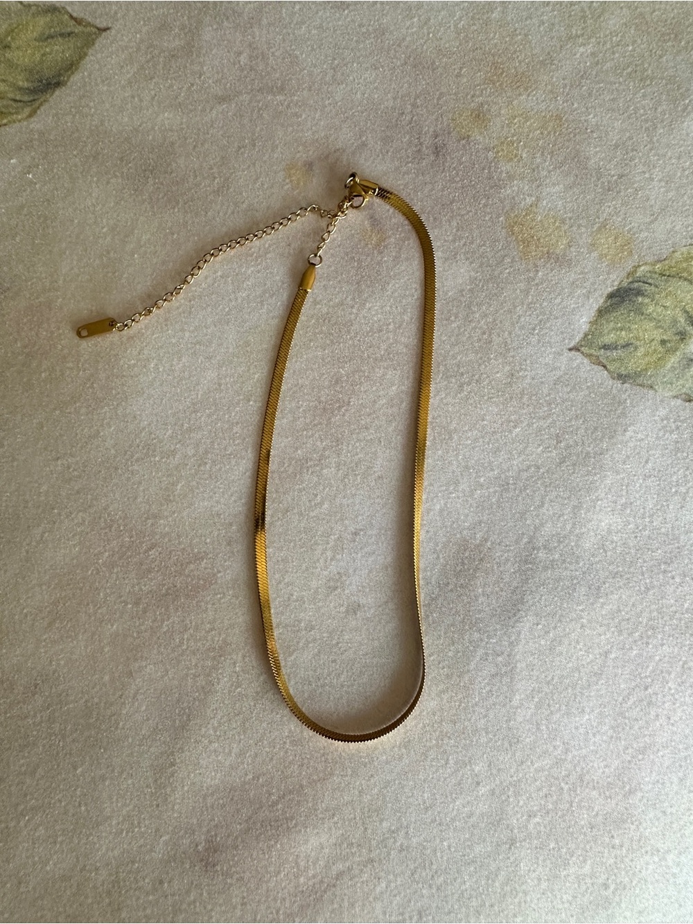 Gold Herringbone Necklace